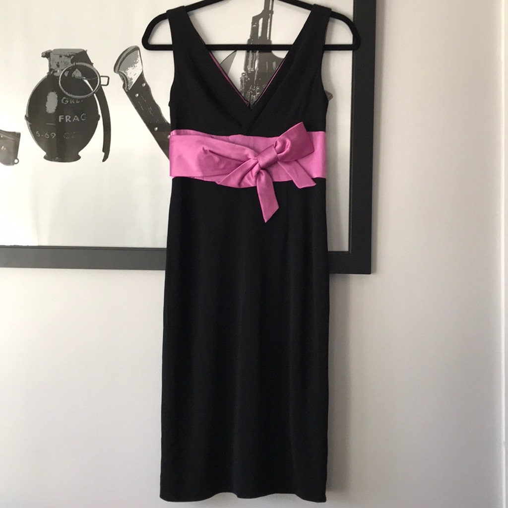 Kay Unger Jersey Dress With Silk Bow Detail 2
